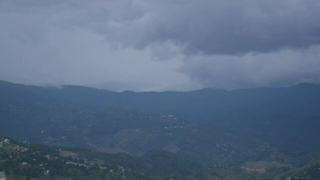 Beautiful view of almora city from kesar devi, Almora, Uttarakhand, India.