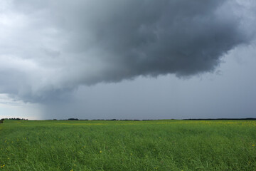 Fototapeta na wymiar Severe weather storm system in Alberta, Canada.