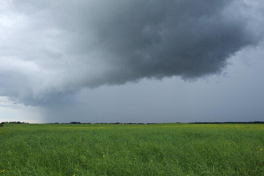 Severe weather storm system in Alberta, Canada.