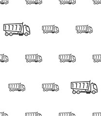 Tipper Truck Icon Seamless Pattern, Dump Truck, Dumper Truck Icon