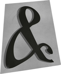 Ampersand cutout lettering