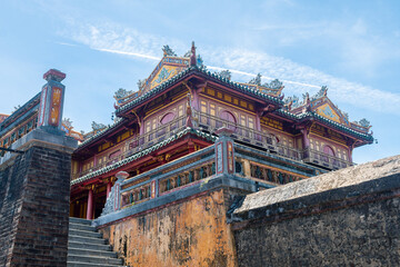 Fototapeta na wymiar views of forbidden citadel in hue city, vietnam