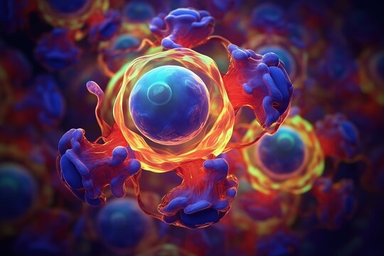 The cell nucleus was believed to be elastic like a rubber ball. Generated with AI