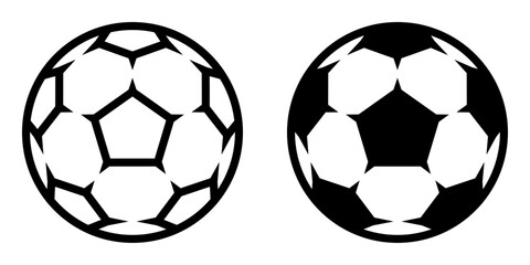 Vector black and contour football ball with spikes.
