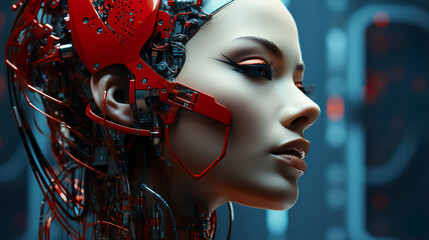 Futuristic AI Robotic Woman