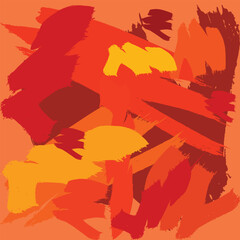 orange color abstract brush stroke  illustration background 