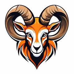 Antelope Head Cartoon Logo
