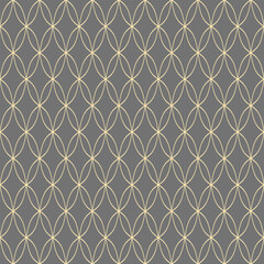 Fototapeta premium Seamless vector ornament. Modern wavygray and golden background. Geometric modern pattern