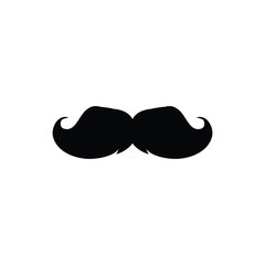 Mustache element of vintage fashion and carnival mask, flat vector isolated.