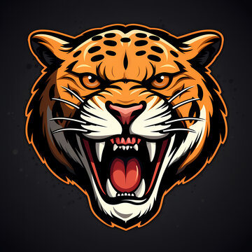 Jaguar Head Cartoon Logo