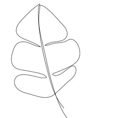 line art  of a leaf