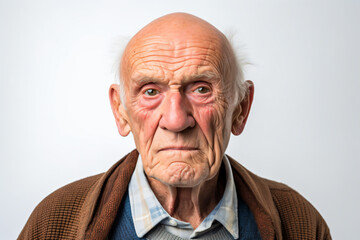 Obraz premium an old man with a serious look on his face
