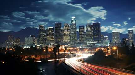 Fototapeta premium Blur traffic road transport abstract background