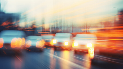 Fototapeta na wymiar Blur traffic road transport abstract background