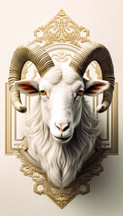 eid al adha poster with goat illustration