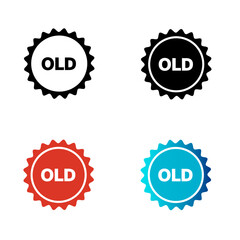 Abstract Old Label Silhouette Illustration