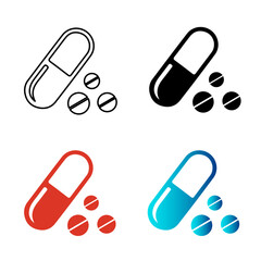 Abstract Pharma Silhouette Illustration