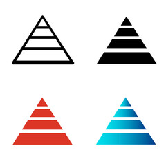 Fototapeta premium Abstract Pyramid Hierarchy Silhouette Illustration