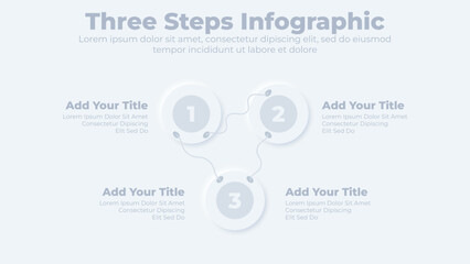 Business infographic template with 3 steps or options for presentation