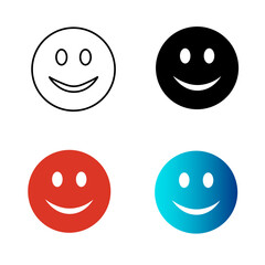 Abstract Smiley Emotion Silhouette Illustration