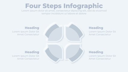 Infographic circle template for business process steps
