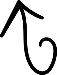 Hand drawn arrow doodle cute element