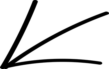 Hand drawn arrow doodle cute element