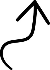 Hand drawn arrow doodle cute element