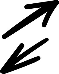 Hand drawn arrow doodle cute element