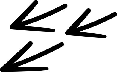 Hand drawn arrow doodle cute element