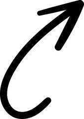 Hand drawn arrow doodle cute element