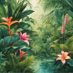 Flowers in the jungle