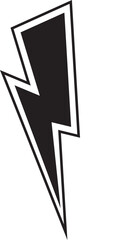 Hand drawn thunderbolt illustration