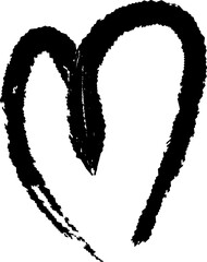 Cute hand drawn heart shape illustration