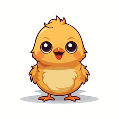 Very cute yellow chicks designed using a minimalist vector and illustration style.