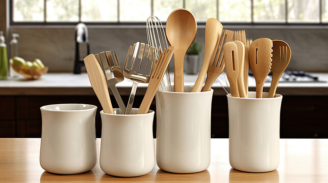 Stylish kitchen implements set: the perfect convergence of functionality and fashion, catering to your cooking demands.