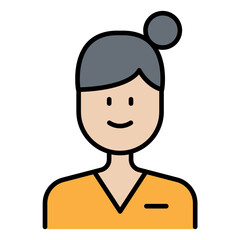 Woman employee icon