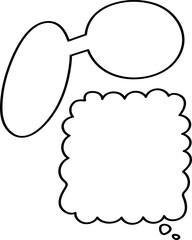 Cute hand drawn speech bubble illustration