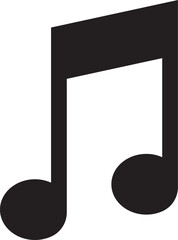 Music note icon. Music sign design.