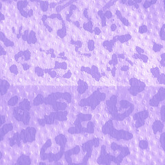 Violet Animal Print Text. Modern Brush Jungle.