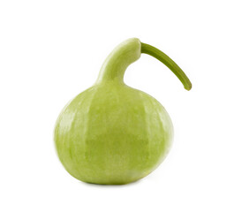 green calabash bottle gourd isolated on white background. green calabash bottle gourd isolated....