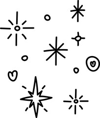 Hand drawn sparkle illustration