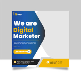 Corporate Social Media Post Design Template in Vector 