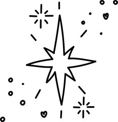 Hand drawn sparkle illustration