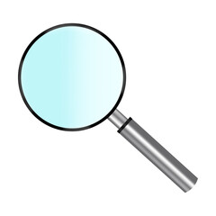 Stainless Magnifying Glass Isolated on White