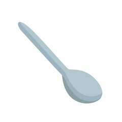 Dessert spoon icon. Vector illustration of a tea or coffee spoon icon. Single color isolate on white.