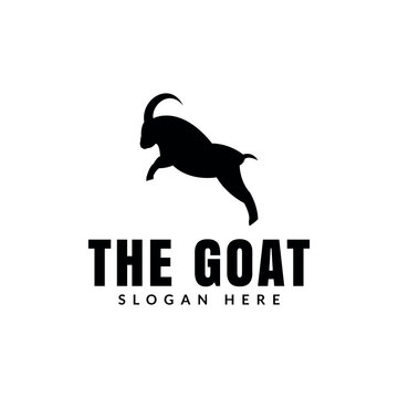 goat jump logo icon vector illustration