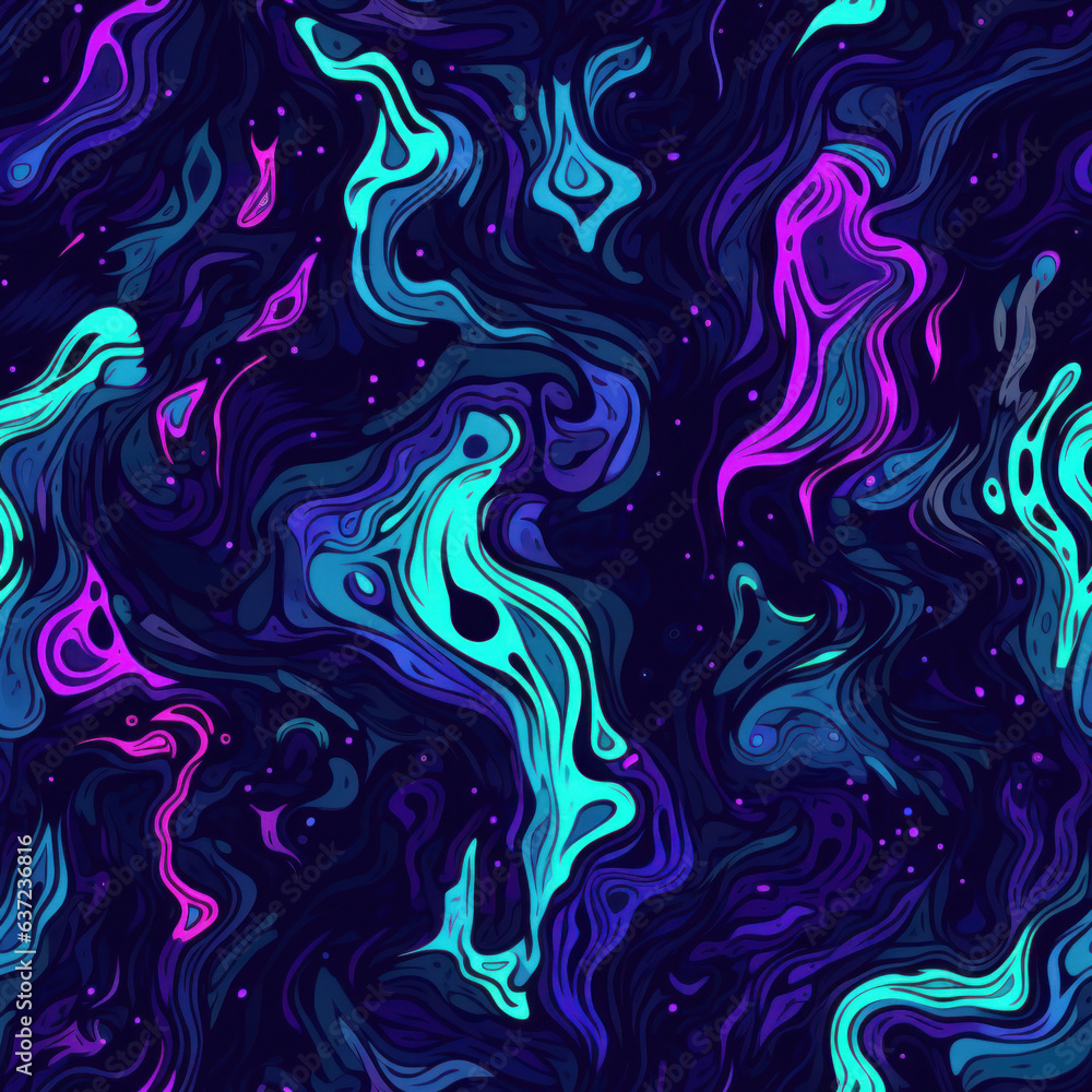 Poster fluid waves abstract seamless pattern