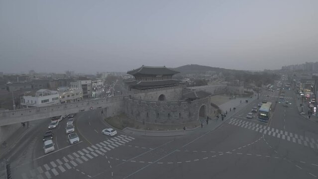Janganmun Gate Day to Night timelapse 4K Korea Suwon S-LOG3