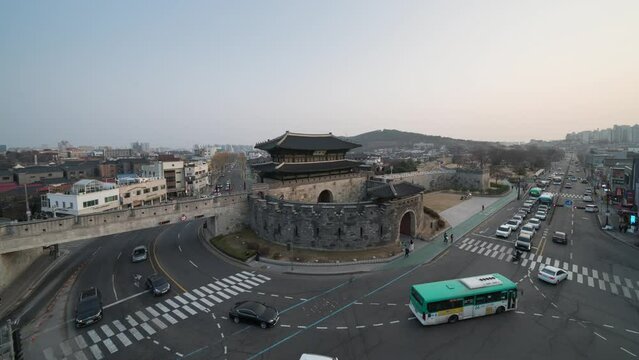 Janganmun Gate Day timelapse FHD Korea Suwon
